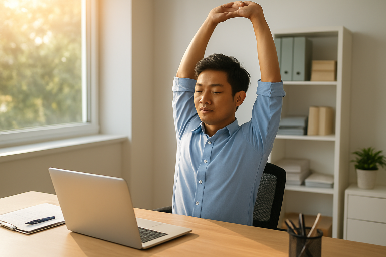7 Tips Stretching di Ofis untuk Hilangkan Sakit Badan & Tingkatkan Produktiviti